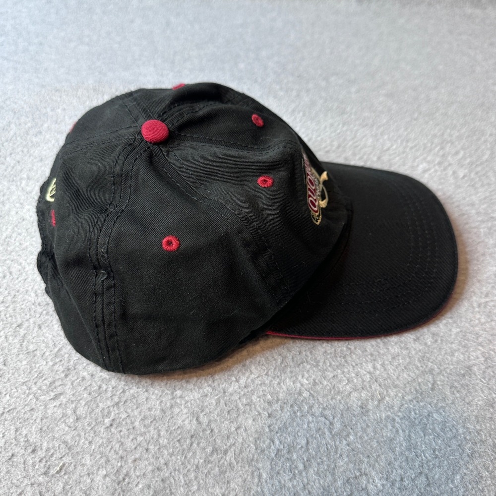 Quorum Cigars Hat Mens OSFM Black Baseball Cap Hook Loop Strap Embroidered Logo - Picture 3 of 7